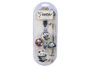 Cute Panda Design Round Dial Digital Replaceable Cover Watch with 3 Covers